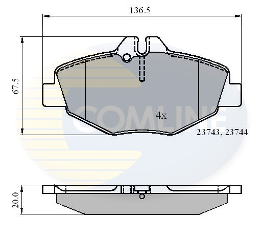 Placute frana COMLINE CBP01209