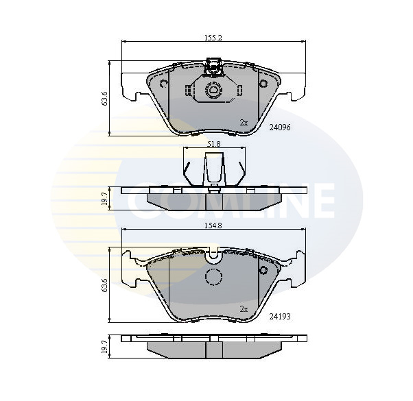 Placute frana COMLINE CBP01300