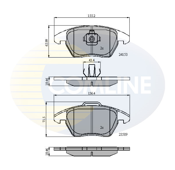 Placute frana COMLINE CBP01308