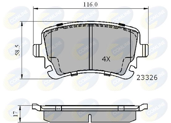 Placute frana COMLINE CBP01313