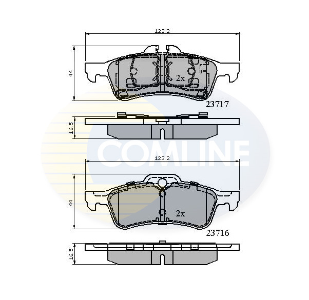 Placute frana COMLINE CBP01317