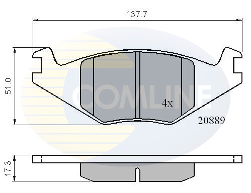 Placute frana COMLINE CBP0136