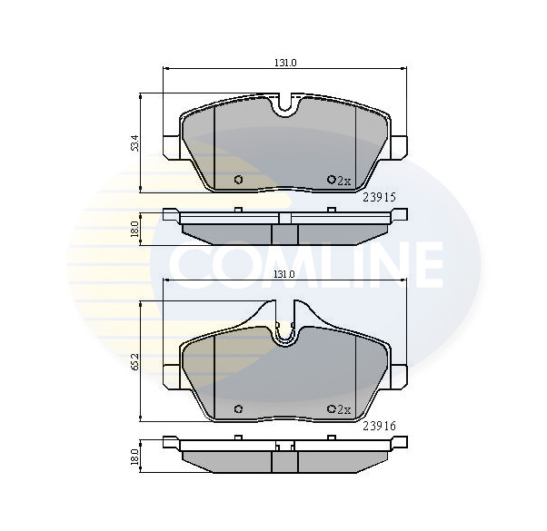 Placute frana COMLINE CBP01531