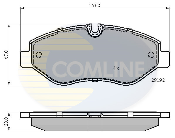 Placute frana COMLINE CBP01555