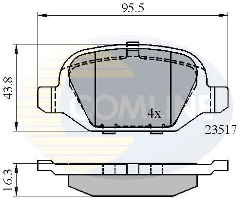 Placute frana COMLINE CBP01559