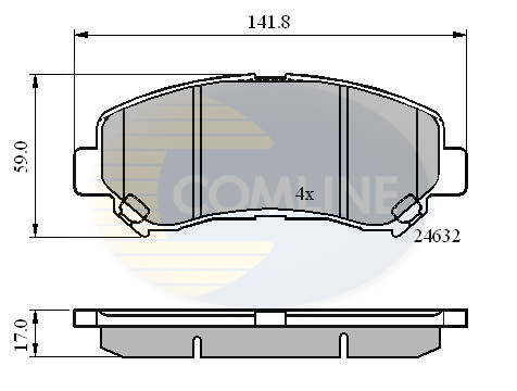 Placute frana COMLINE CBP01577