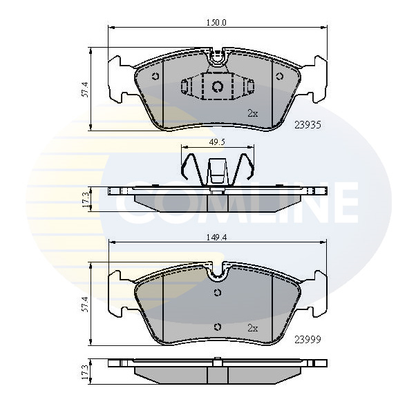 Placute frana COMLINE CBP01590