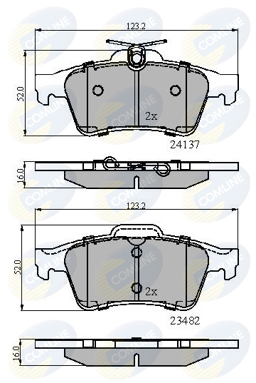 Placute frana COMLINE CBP01599