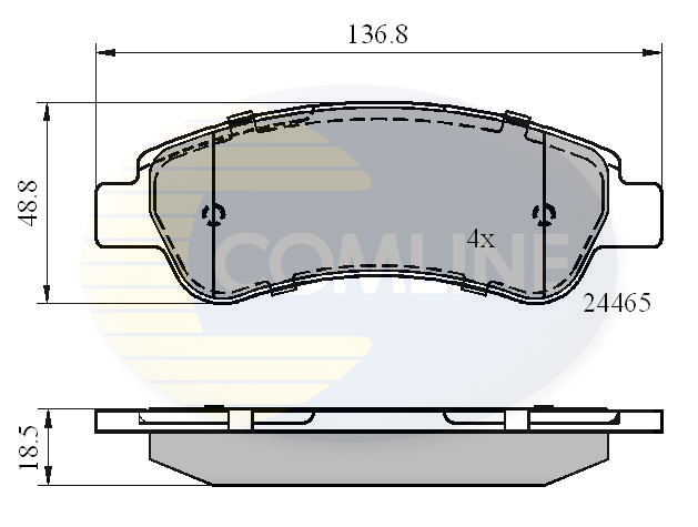Placute frana COMLINE CBP01604