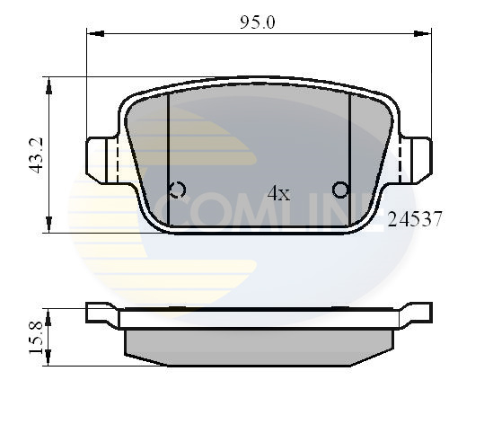 Placute frana COMLINE CBP01610