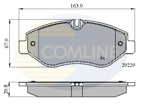 Placute frana COMLINE CBP01616