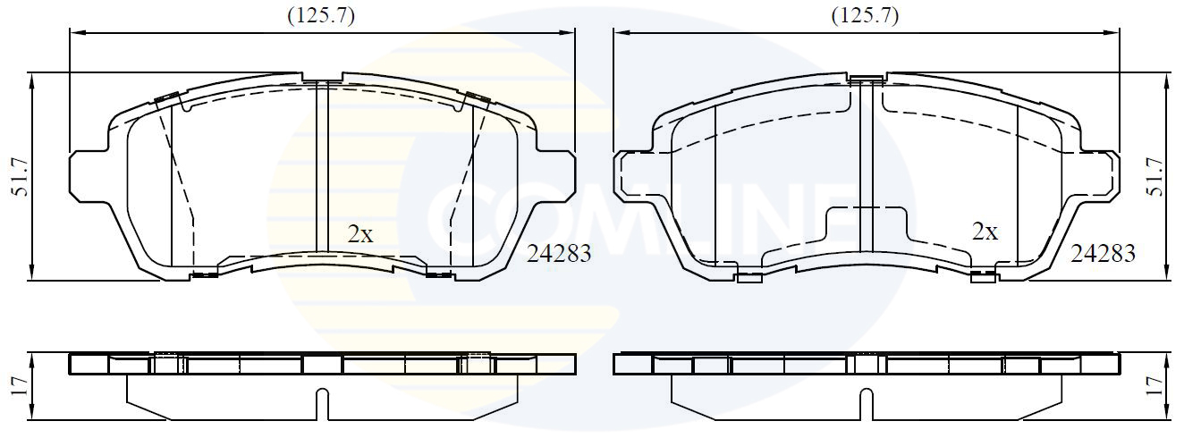 Placute frana COMLINE CBP01618