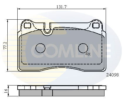 Placute frana COMLINE CBP01626