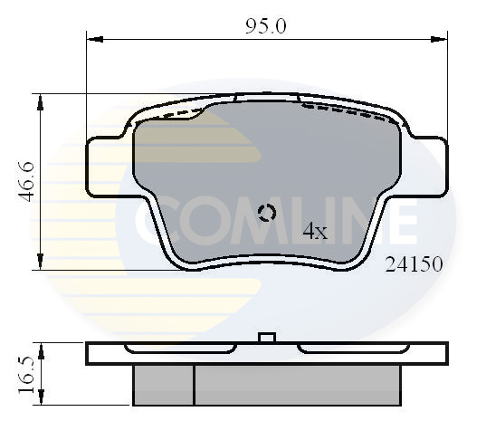 Placute frana COMLINE CBP01658
