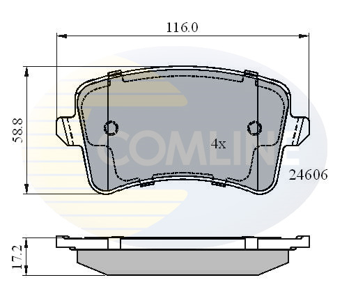 Placute frana COMLINE CBP01709