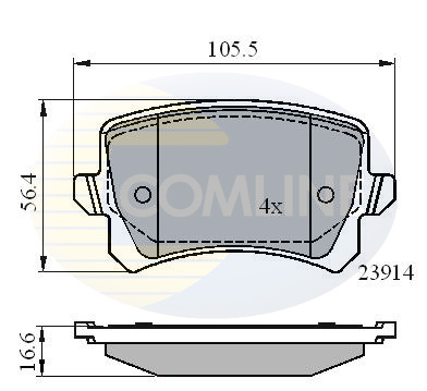 Placute frana COMLINE CBP01712
