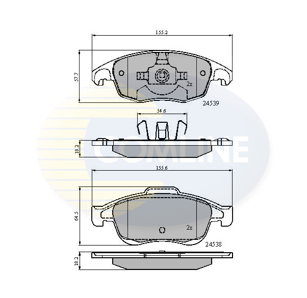 Placute frana COMLINE CBP01719