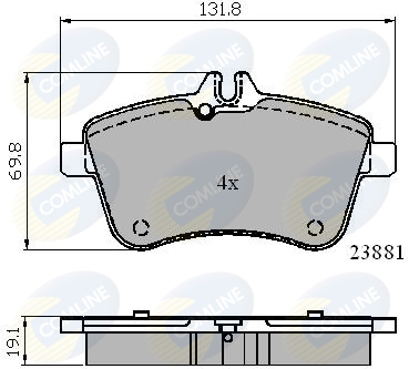 Placute frana COMLINE CBP01723