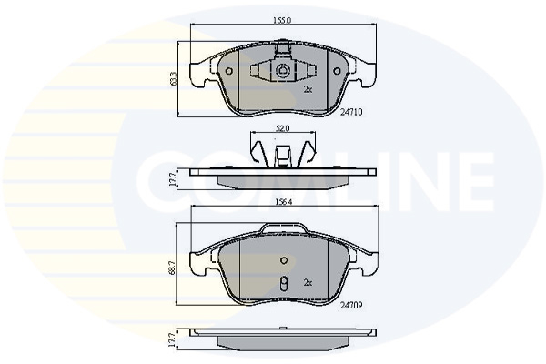 Placute frana COMLINE CBP01725