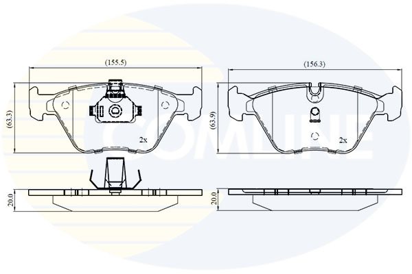 Placute frana COMLINE CBP01744