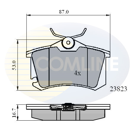 Placute frana COMLINE CBP01761