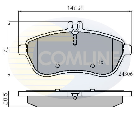 Placute frana COMLINE CBP01786