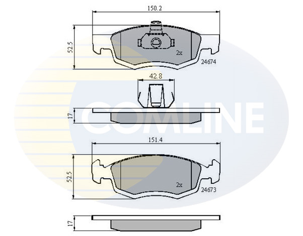 Placute frana COMLINE CBP01791