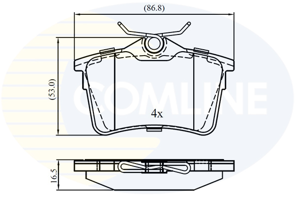 Placute frana COMLINE CBP01797