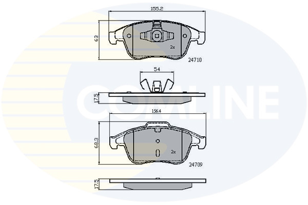 Placute frana COMLINE CBP02001