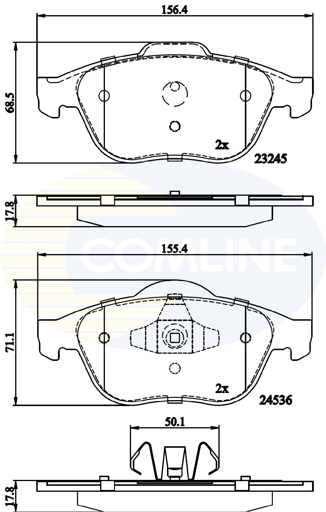 Placute frana COMLINE CBP02020