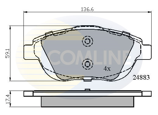 Placute frana COMLINE CBP02027