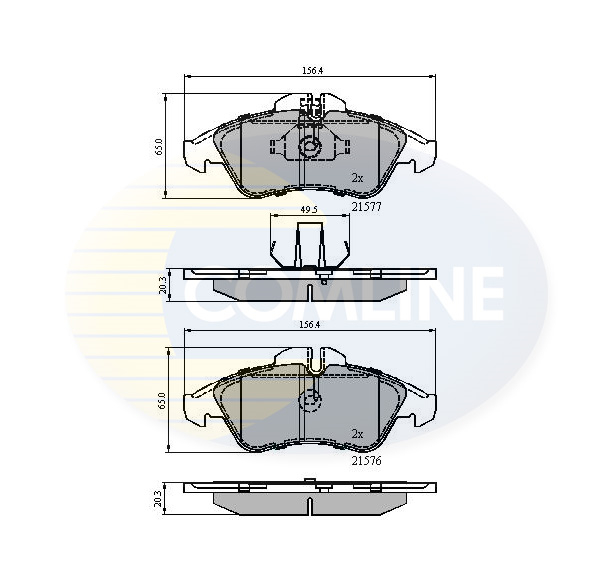 Placute frana COMLINE CBP0212