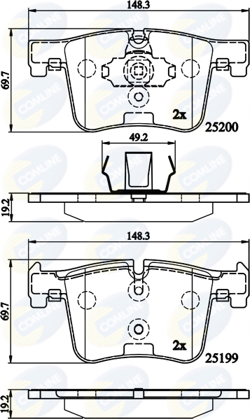 Placute frana COMLINE CBP02149