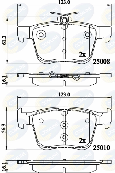 Placute frana COMLINE CBP02156