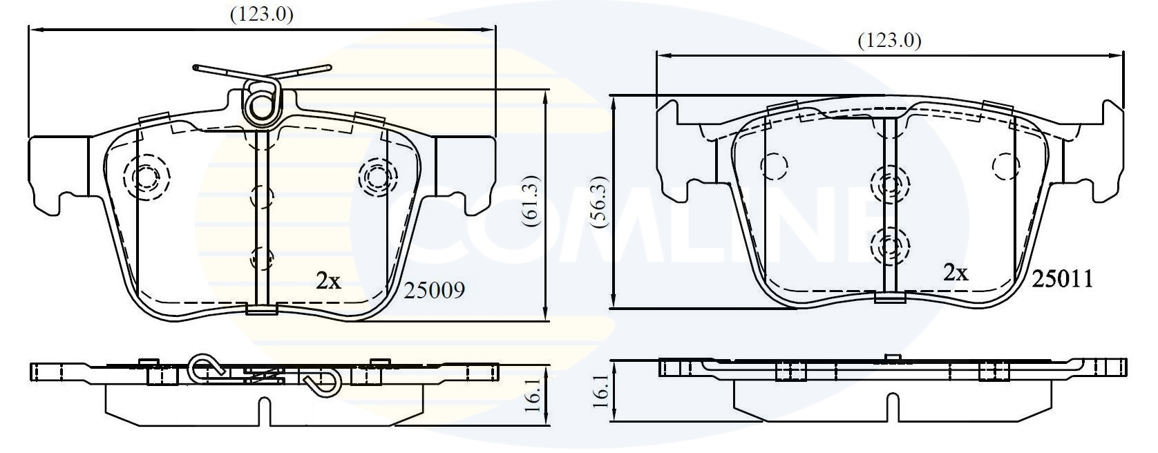 Placute frana COMLINE CBP02157
