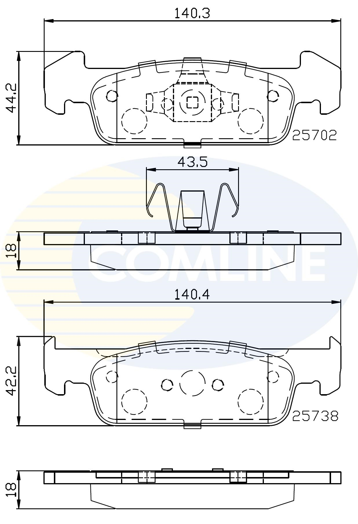Placute frana COMLINE CBP02223