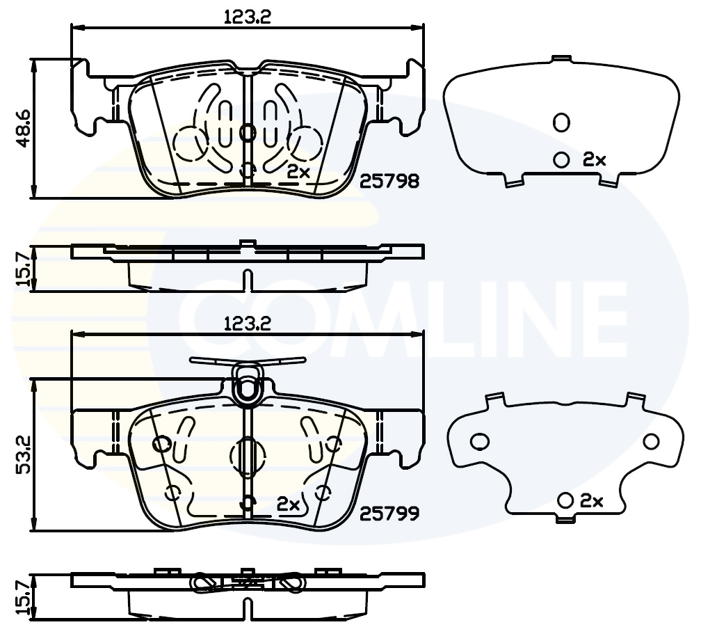 Placute frana COMLINE CBP02243