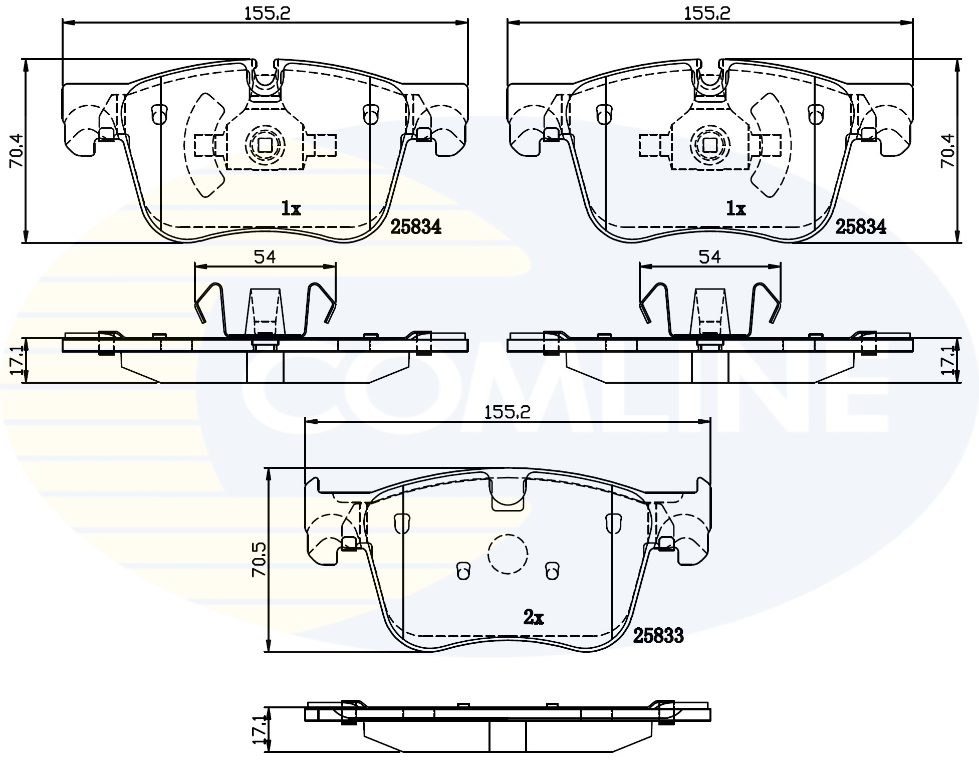 Placute frana COMLINE CBP02250