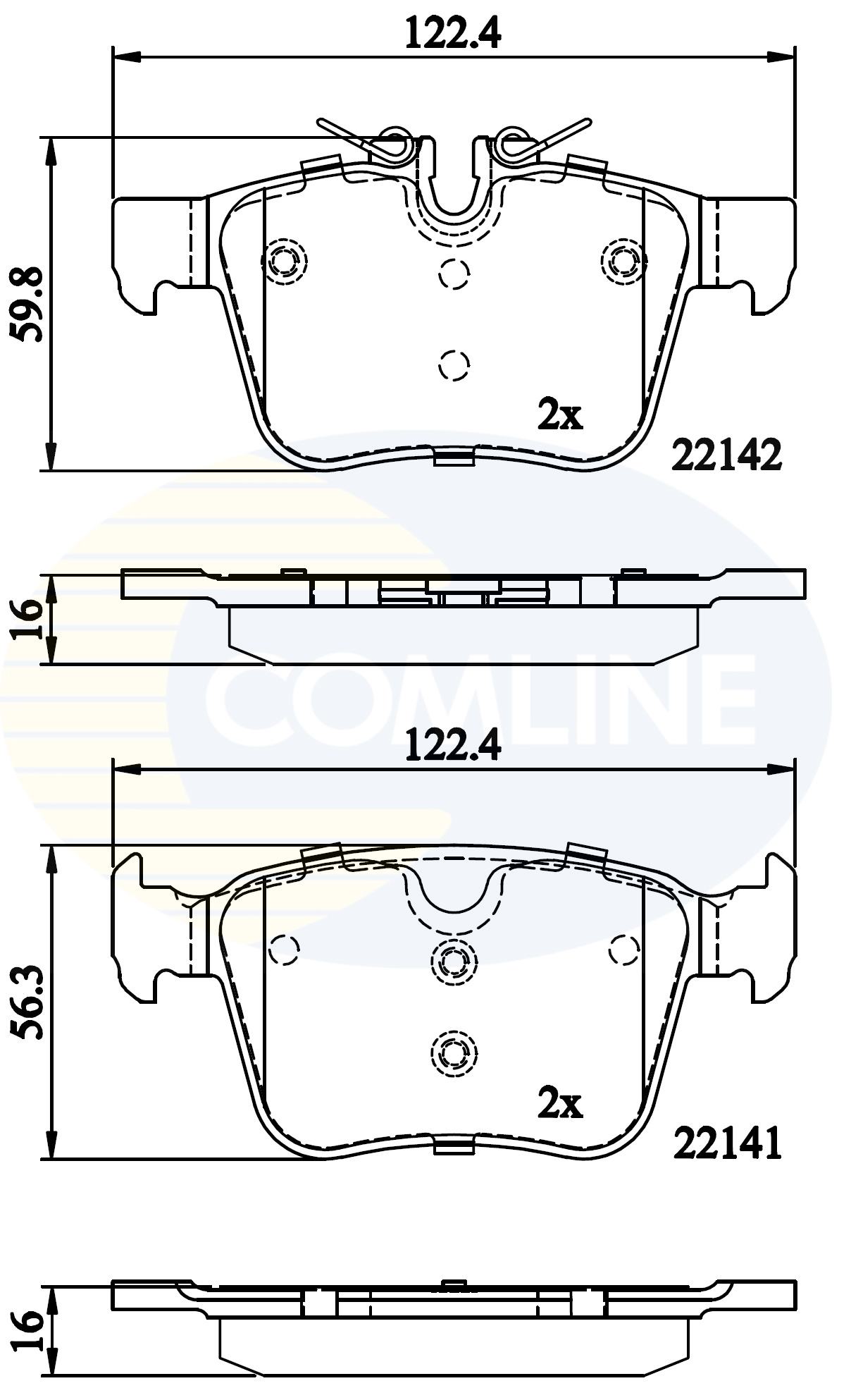 Placute frana COMLINE CBP02255