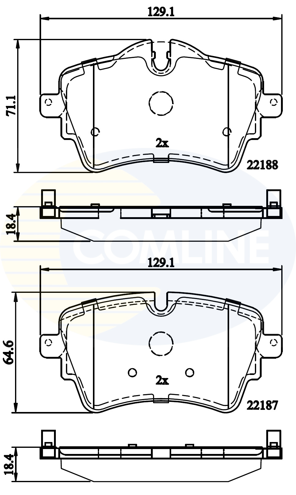 Placute frana COMLINE CBP02261