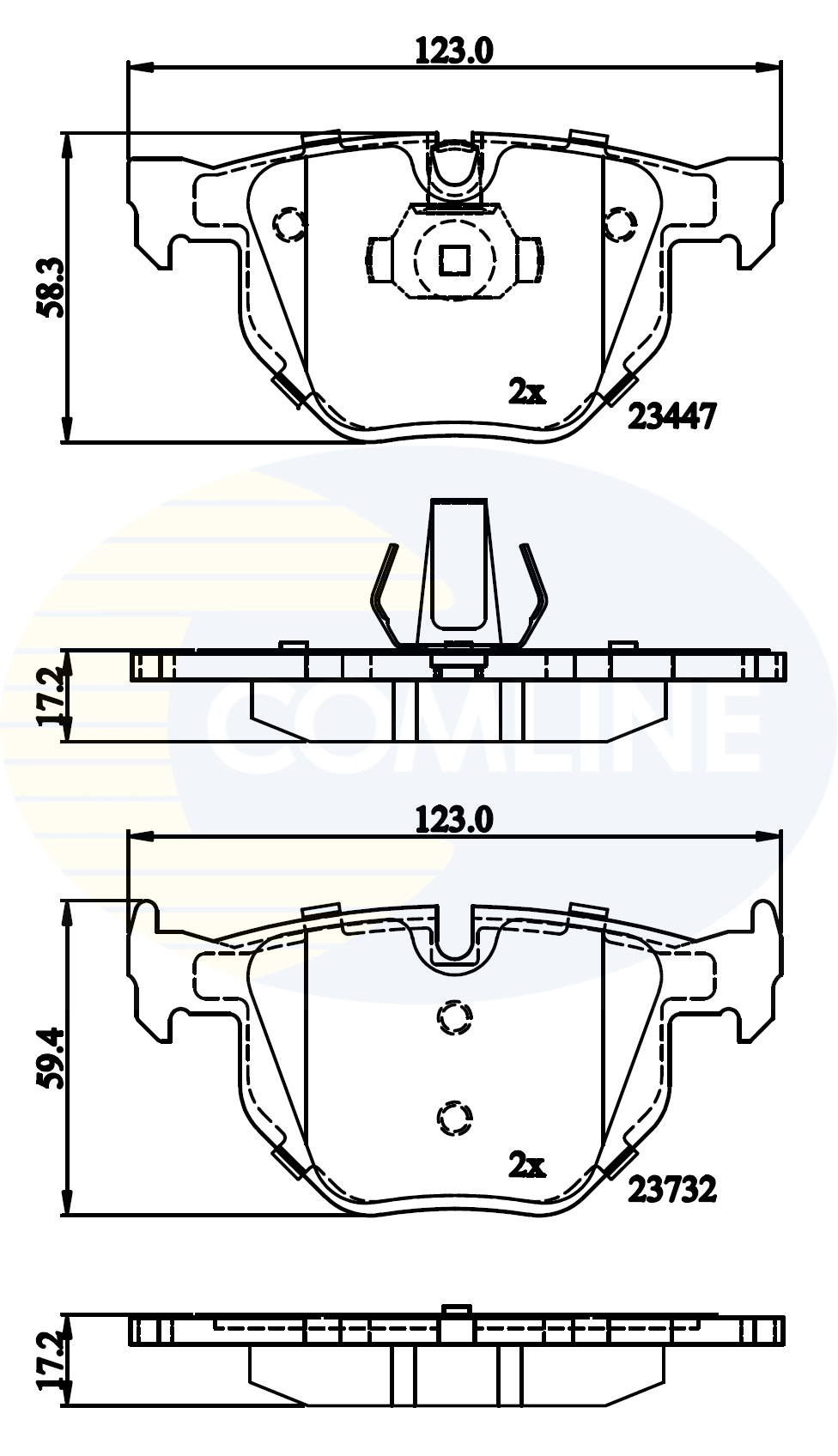 Placute frana COMLINE CBP02295