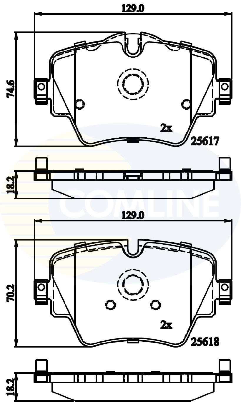 Placute frana COMLINE CBP02319