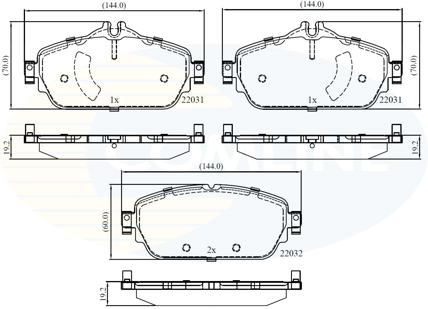 Placute frana COMLINE CBP02346