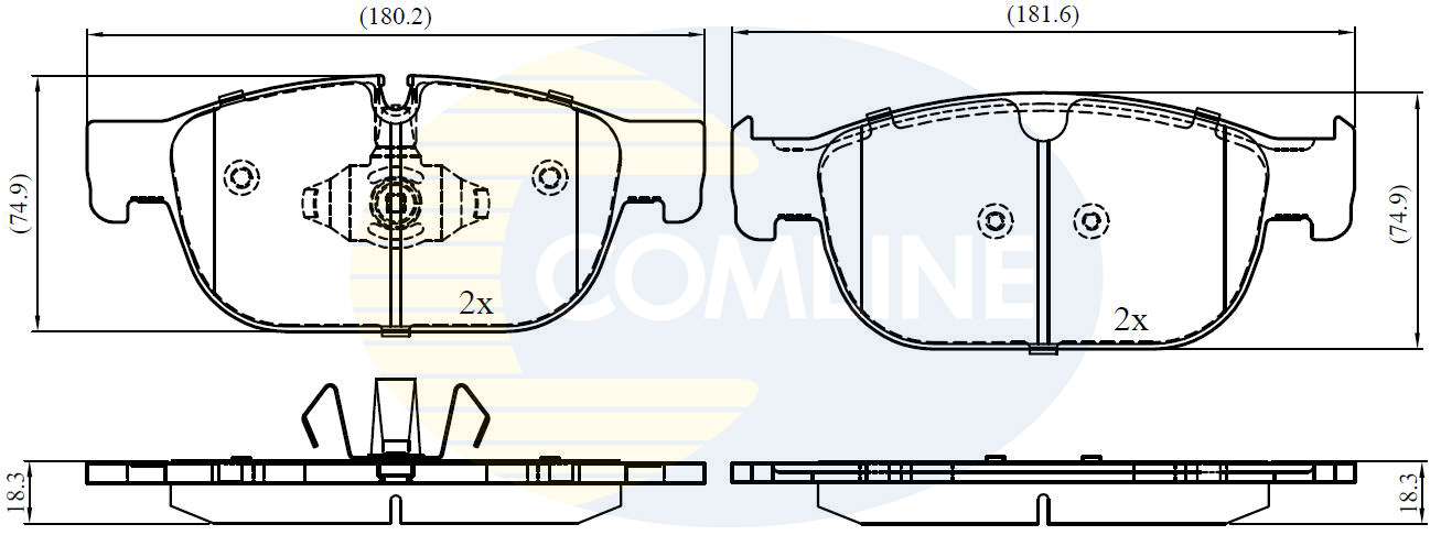Placute frana COMLINE CBP02399
