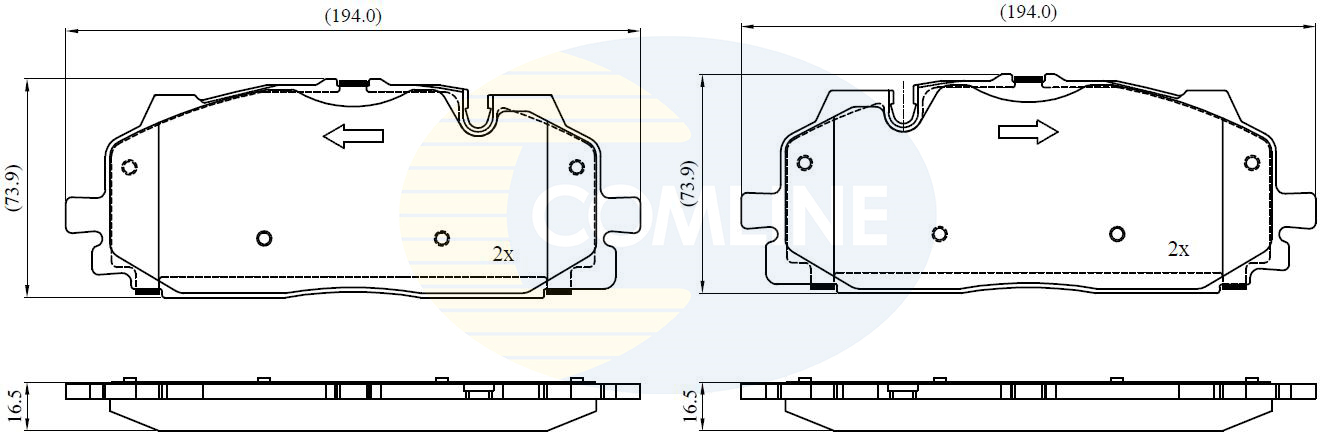 Placute frana COMLINE CBP02443