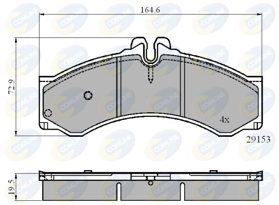 Placute frana COMLINE CBP0271