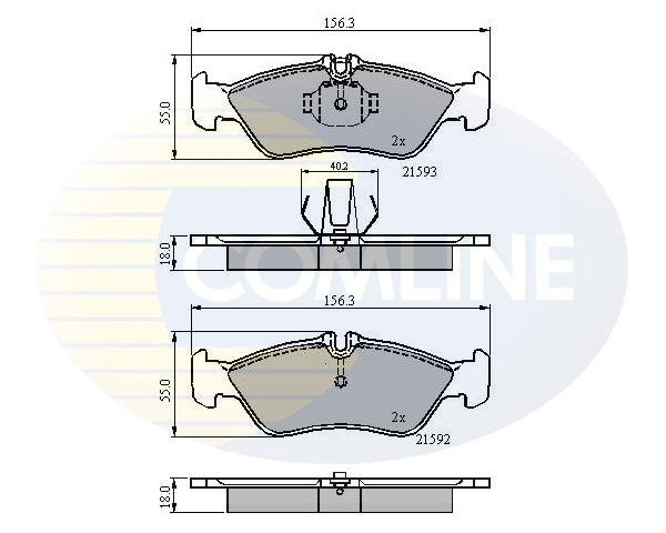 Placute frana COMLINE CBP0478