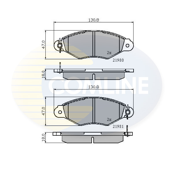 Placute frana COMLINE CBP0485