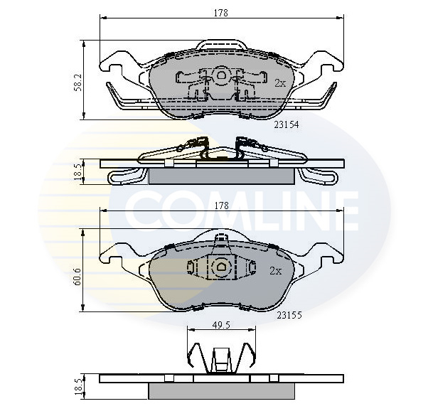Placute frana COMLINE CBP0490