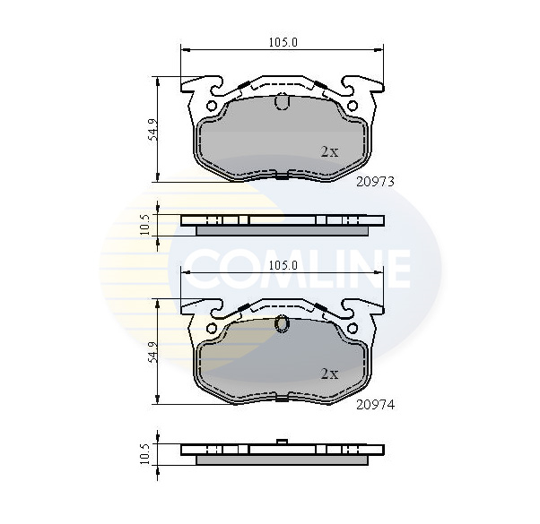 Placute frana COMLINE CBP0522